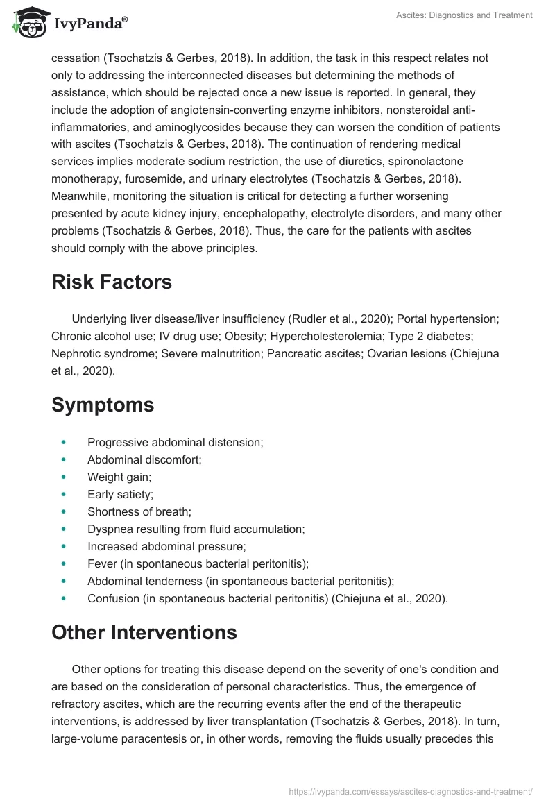 Ascites: Diagnostics and Treatment. Page 2