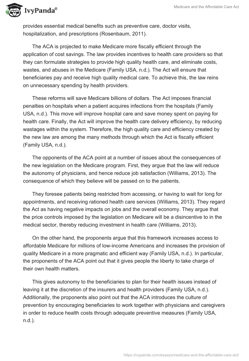 Medicare and the Affordable Care Act. Page 2