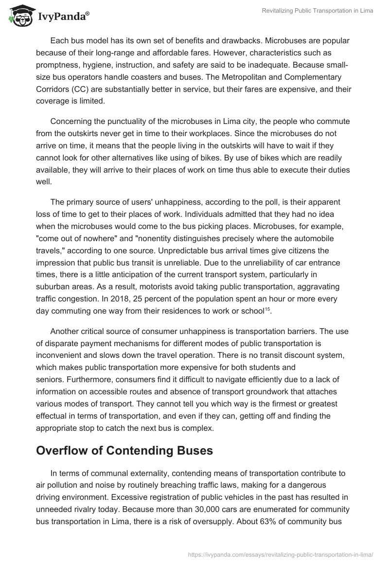 Revitalizing Public Transportation in Lima. Page 4