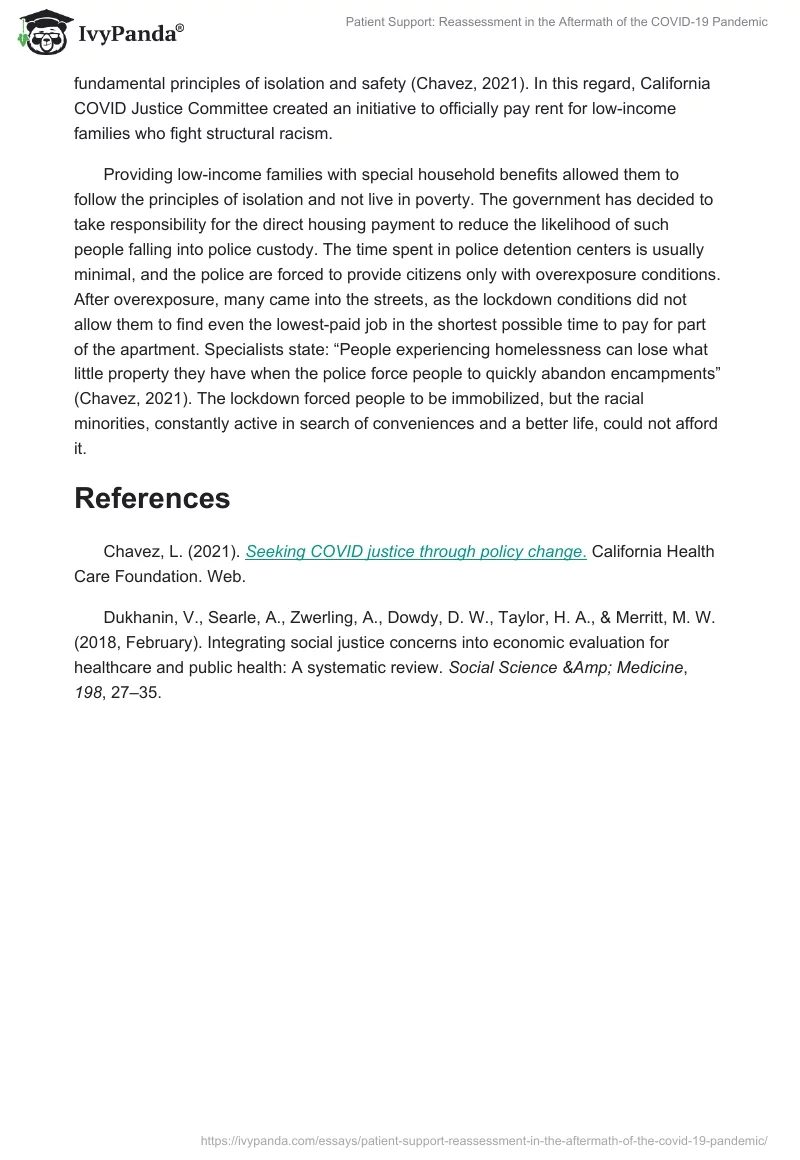 Patient Support: Reassessment in the Aftermath of the COVID-19 Pandemic. Page 3