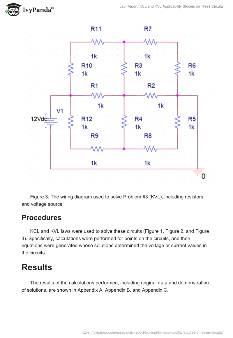 Lab Report: KCL and KVL Applicability Studies on Three Circuits. Page 4