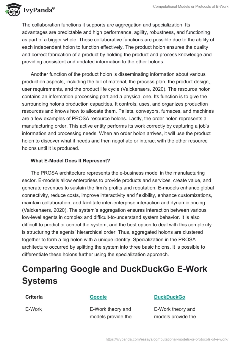 Computational Models or Protocols of E-Work. Page 2