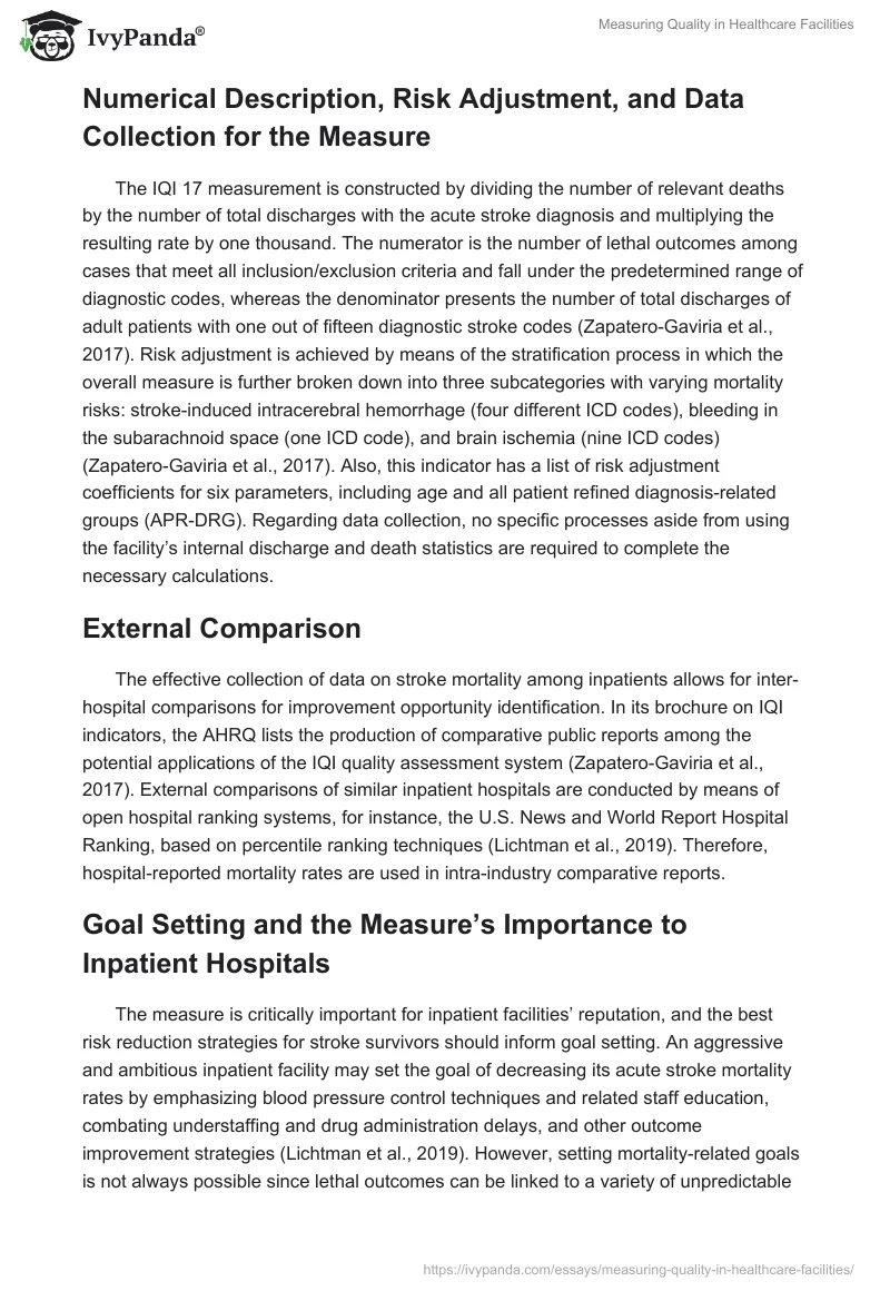 Measuring Quality in Healthcare Facilities. Page 2