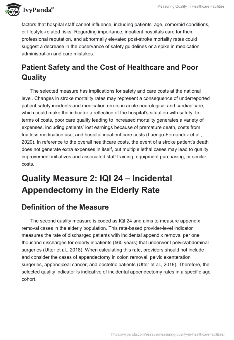 Measuring Quality in Healthcare Facilities. Page 3