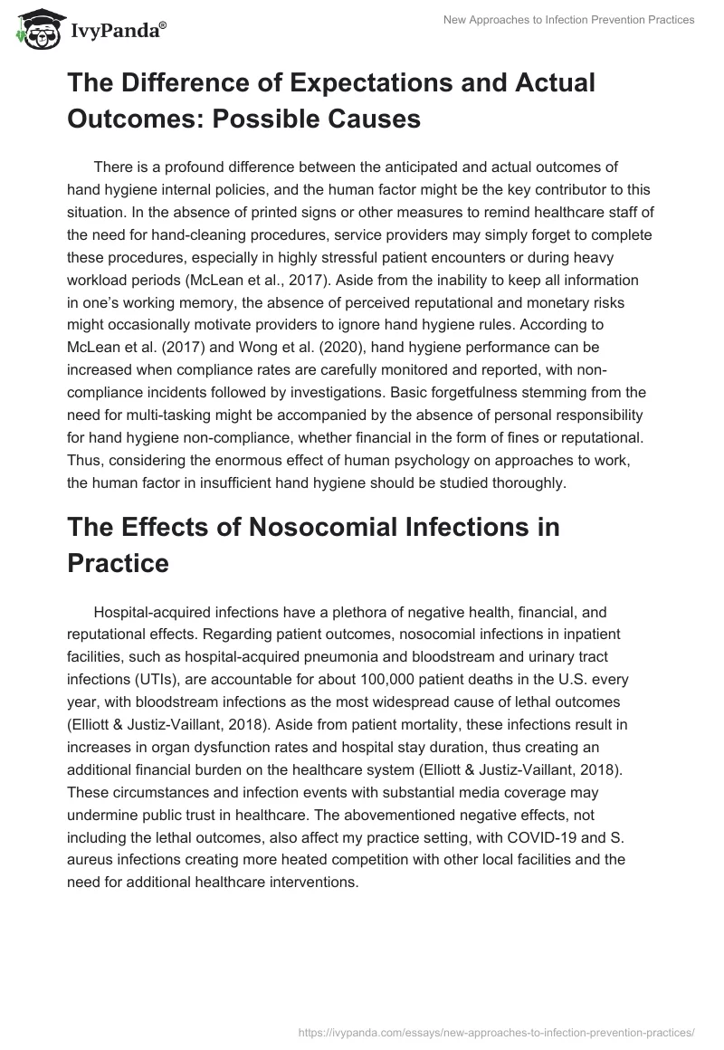 New Approaches to Infection Prevention Practices. Page 2