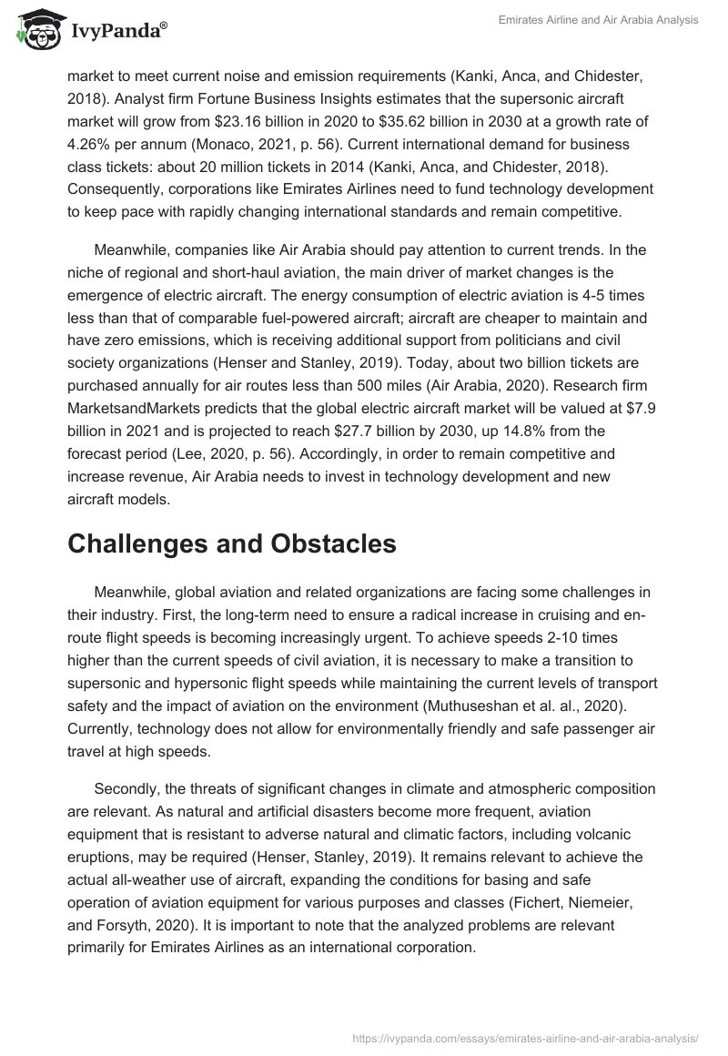 Emirates Airline and Air Arabia Analysis. Page 2