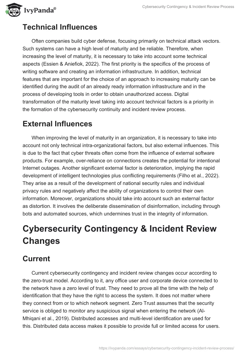Cybersecurity Contingency & Incident Review Process. Page 2