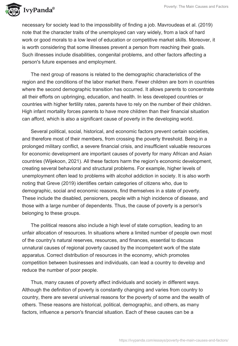Poverty: The Main Causes and Factors. Page 2