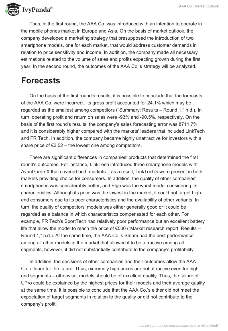 AAA Co.: Market Outlook. Page 3