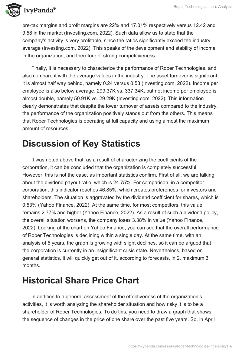 Roper Technologies Inc.'s Analysis. Page 4