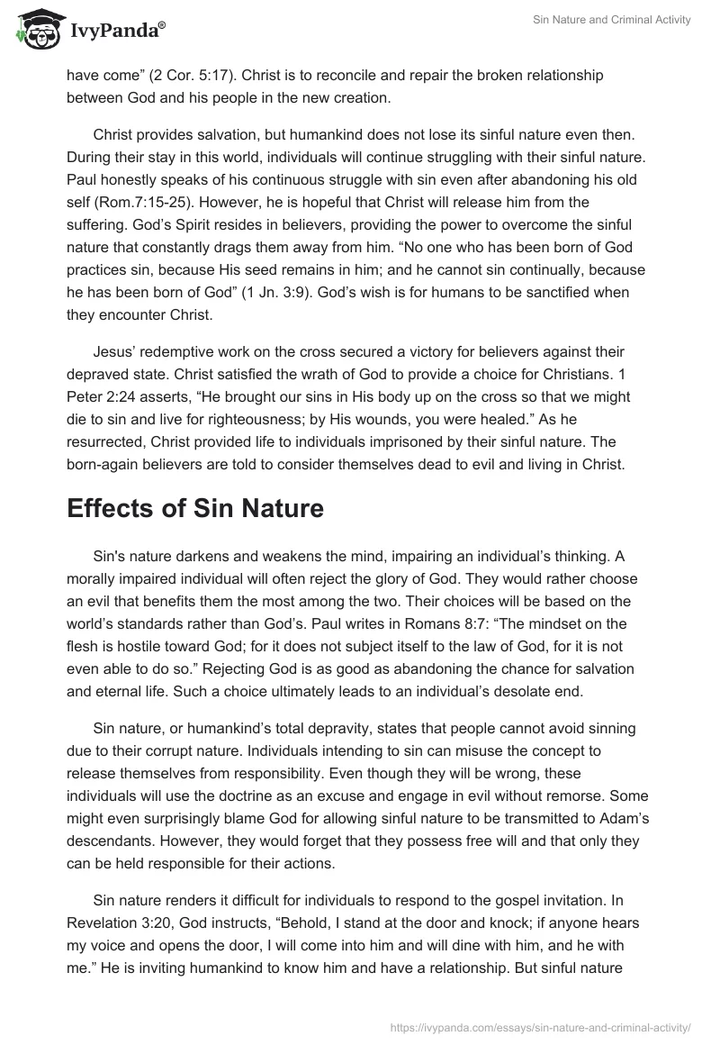 Sin Nature and Criminal Activity. Page 3