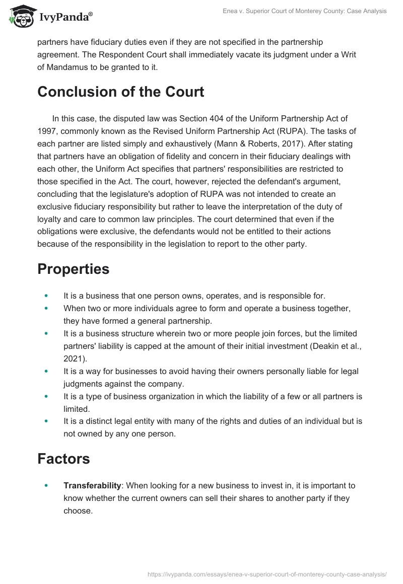 Enea vs. Superior Court of Monterey County: Case Analysis. Page 2
