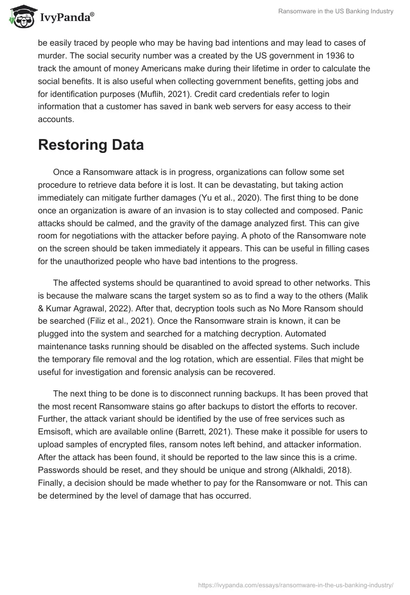Ransomware in the US Banking Industry. Page 3
