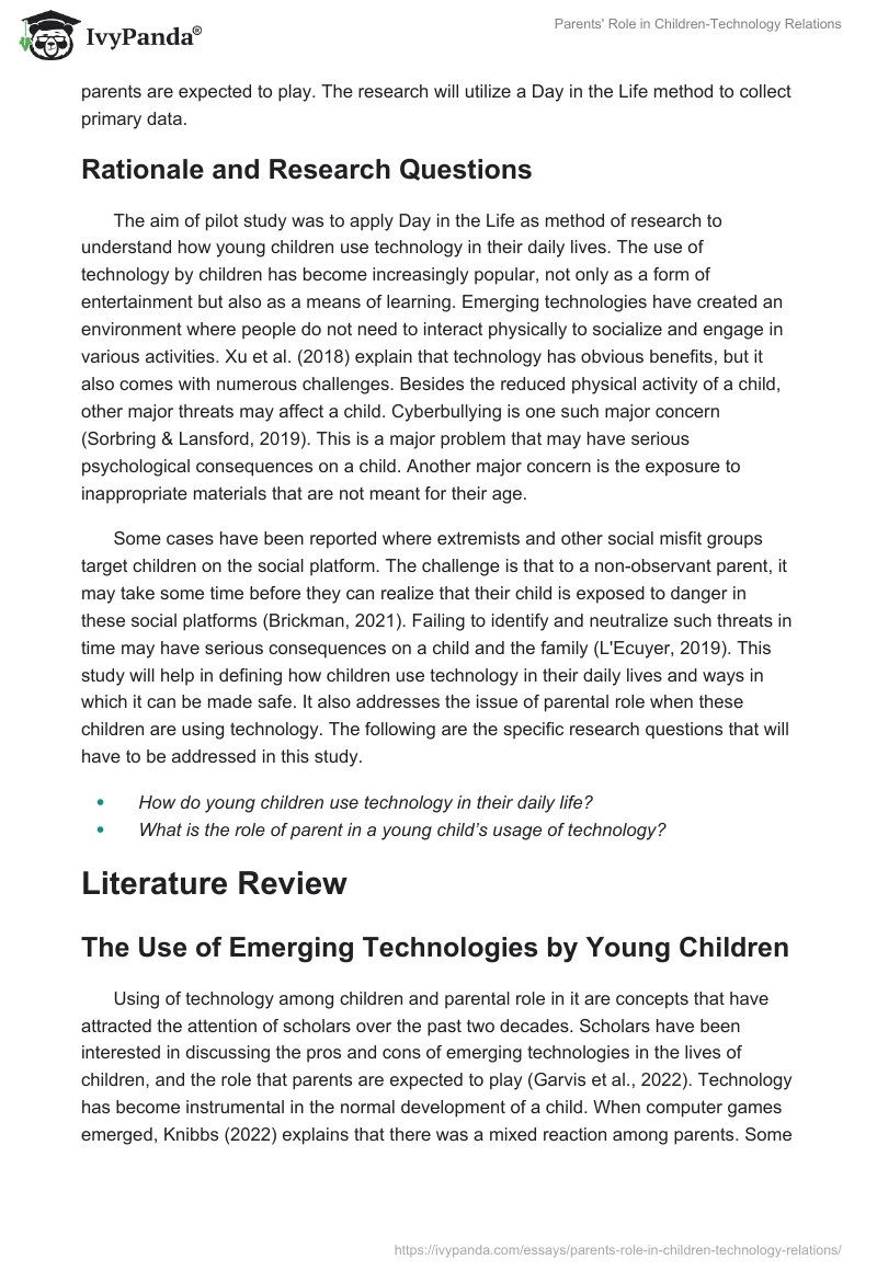 Parents' Role in Children-Technology Relations. Page 2