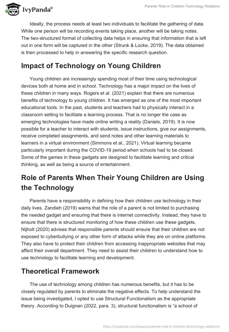 Parents' Role in Children-Technology Relations. Page 4