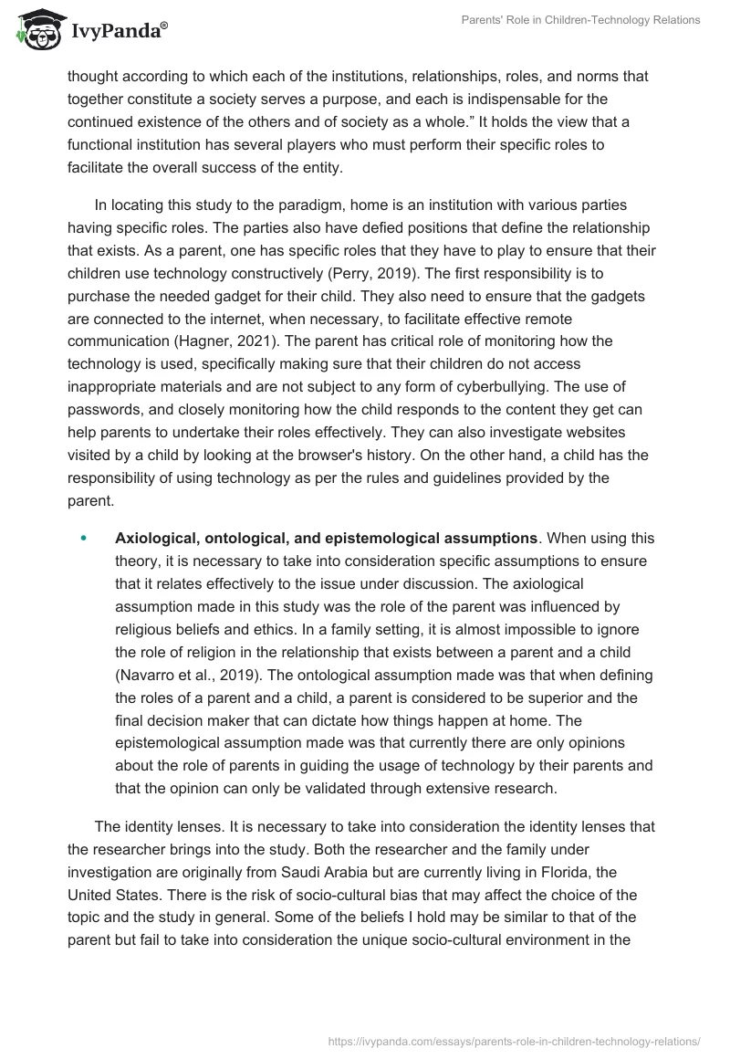 Parents' Role in Children-Technology Relations. Page 5