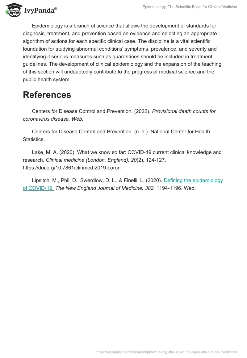 Epidemiology: The Scientific Basis for Clinical Medicine. Page 2