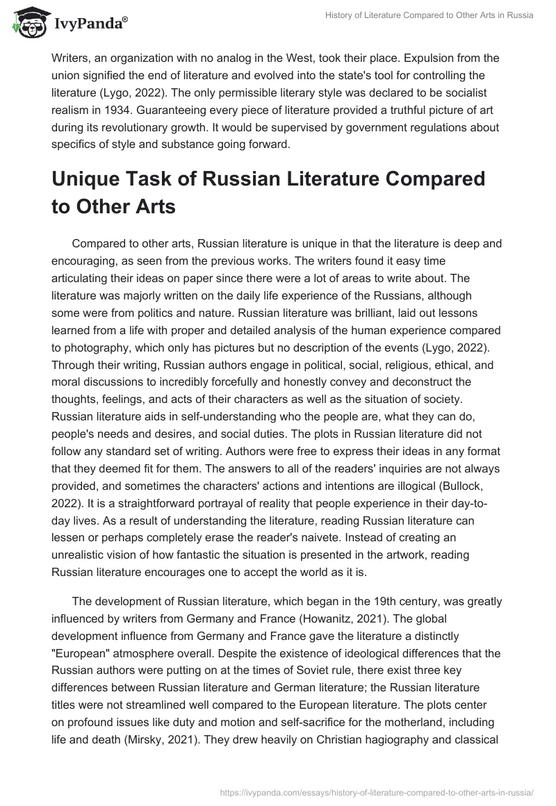 History of Literature Compared to Other Arts in Russia. Page 4