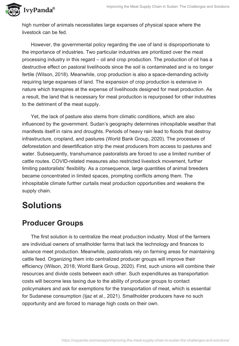 Improving the Meat Supply Chain in Sudan: The Challenges and Solutions. Page 5