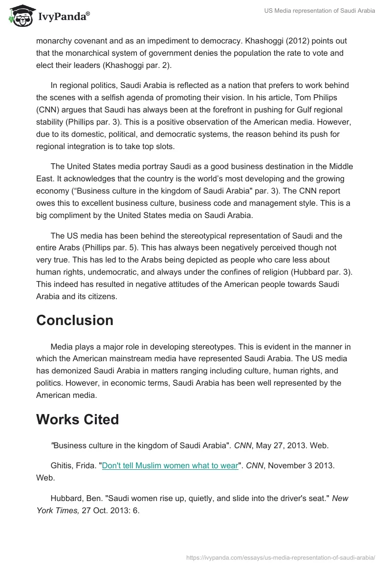 US Media representation of Saudi Arabia. Page 2
