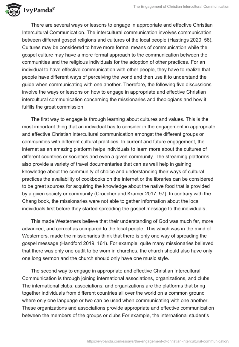 The Engagement of Christian Intercultural Communication. Page 2