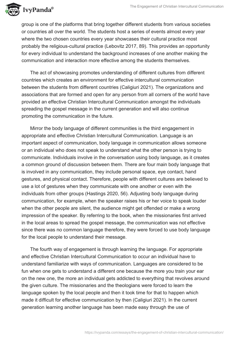 The Engagement of Christian Intercultural Communication. Page 3