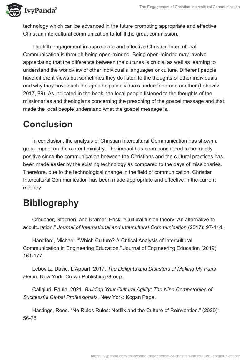 The Engagement of Christian Intercultural Communication. Page 4