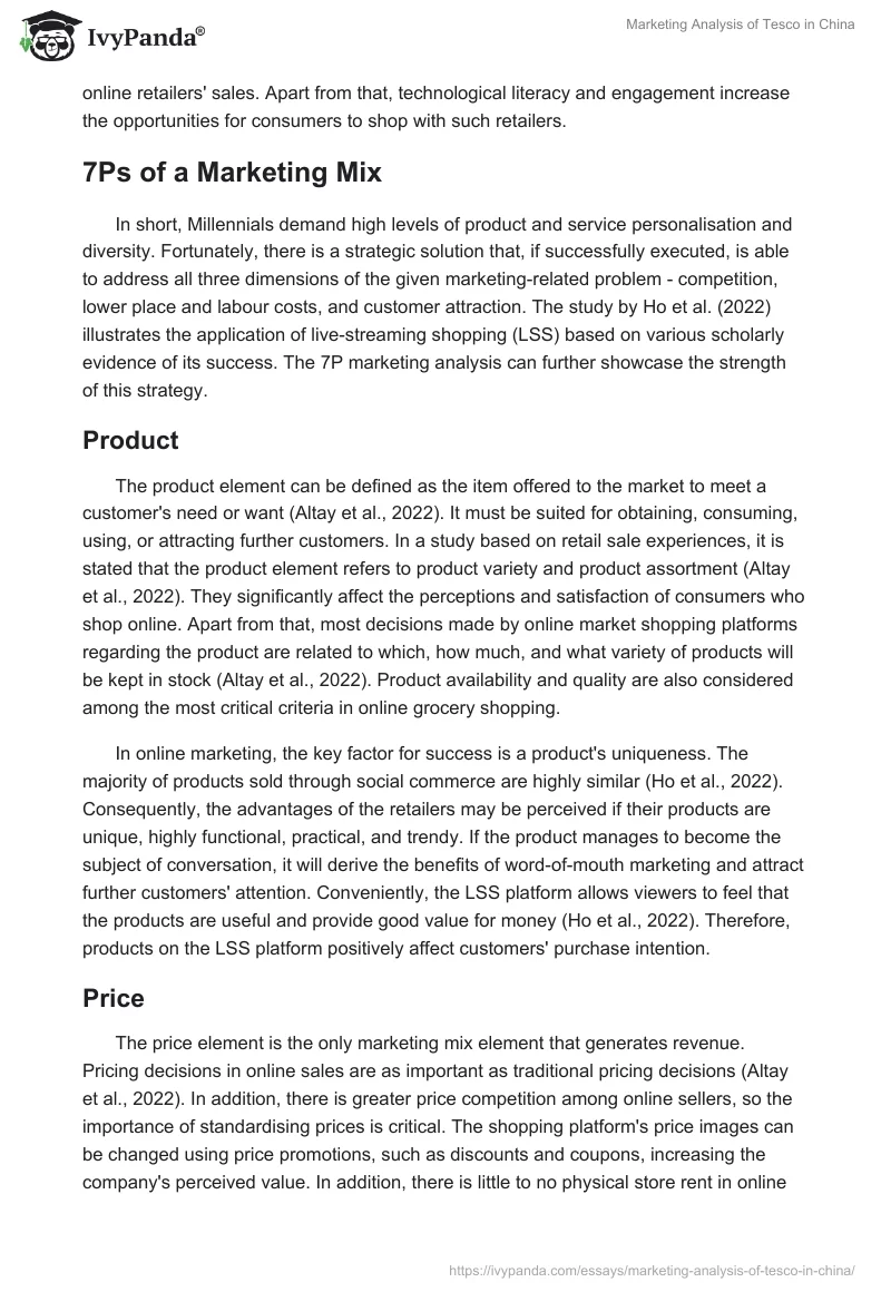 Marketing Analysis of Tesco in China. Page 4