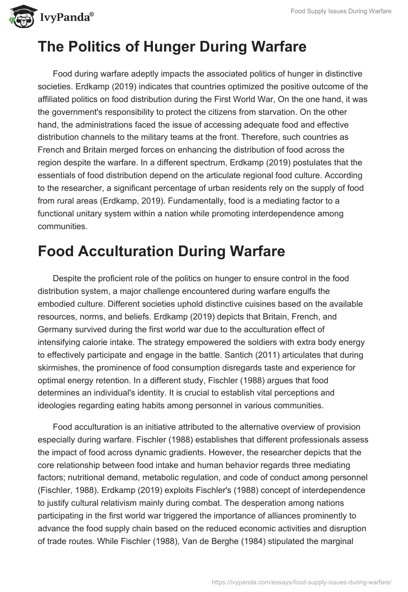 Food Supply Issues During Warfare. Page 2