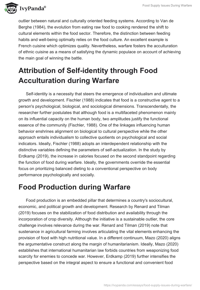 Food Supply Issues During Warfare. Page 3