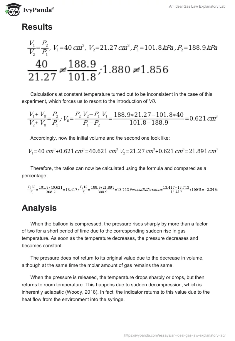 An Ideal Gas Law Explanatory Lab. Page 2