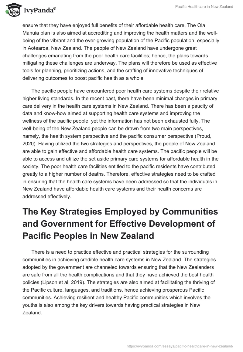 Pacific Healthcare in New Zealand. Page 2
