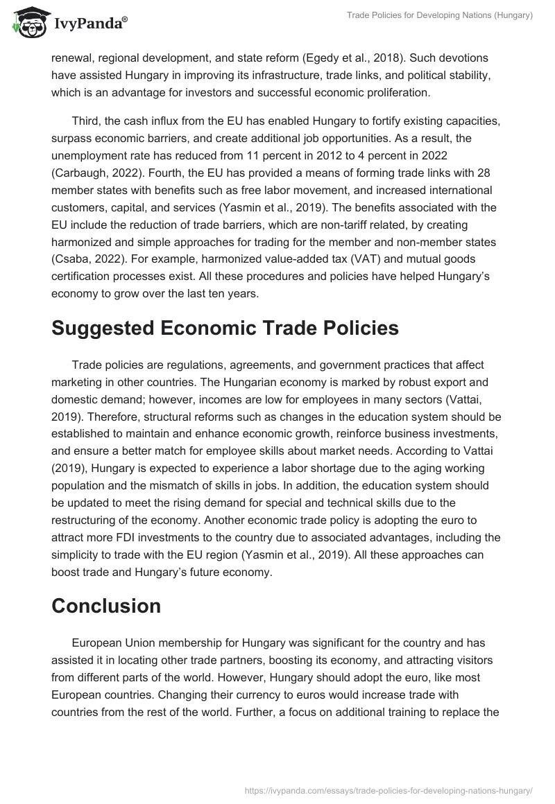 Trade Policies for Developing Nations (Hungary). Page 2