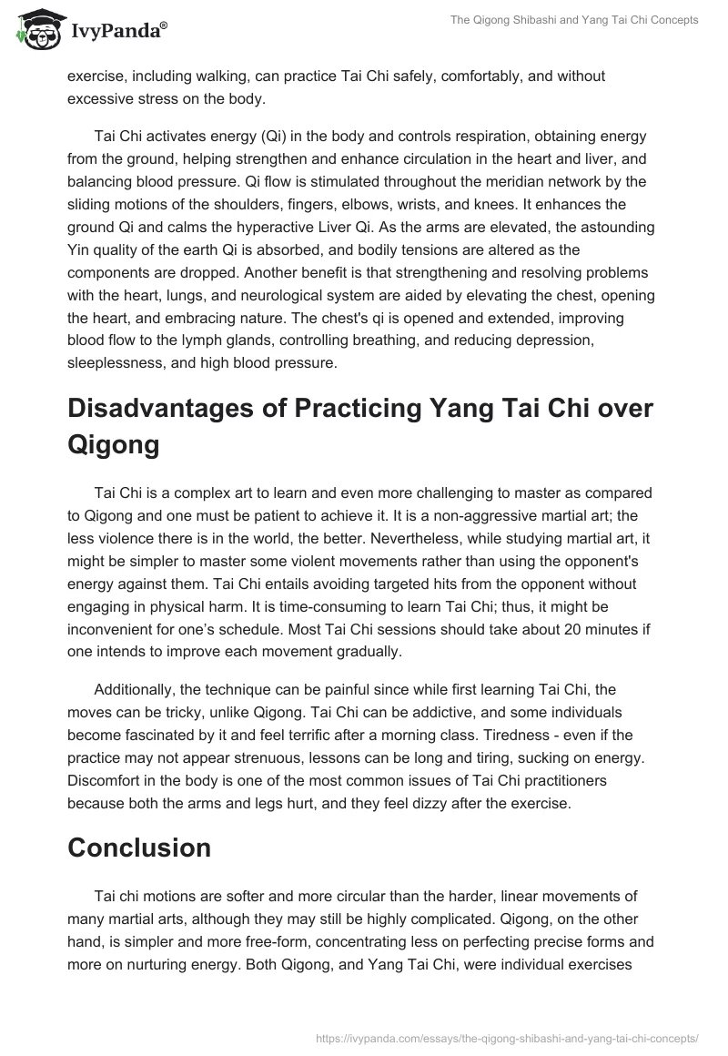 The Qigong Shibashi and Yang Tai Chi Concepts. Page 3