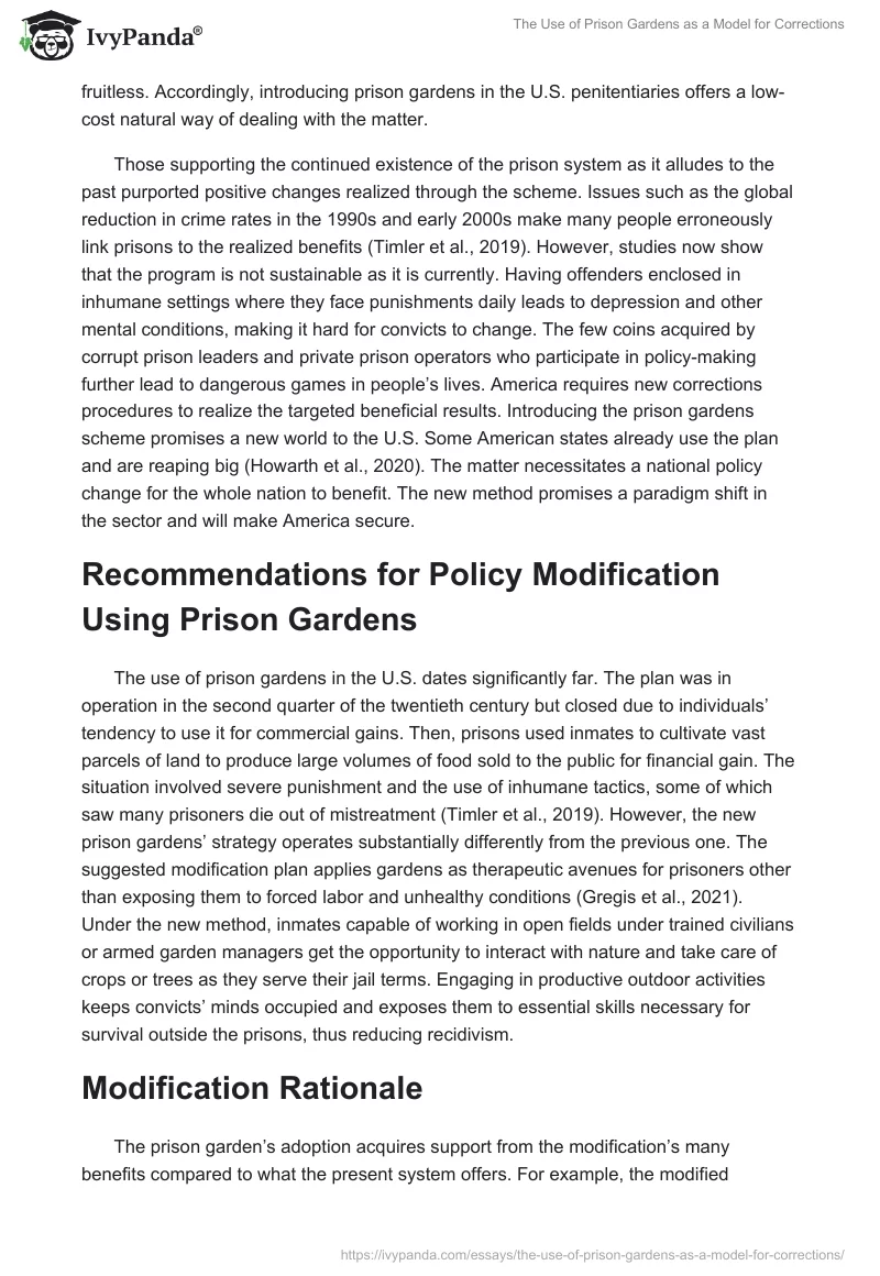 The Use of Prison Gardens as a Model for Corrections. Page 4