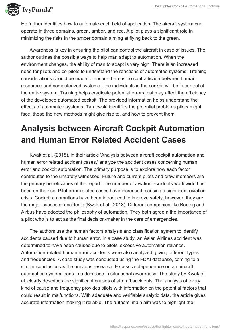 The Fighter Cockpit Automation Functions. Page 3