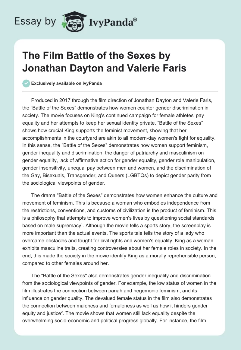 Battle of the sexes - Jonathan Dayton Valerie Faris (2017)