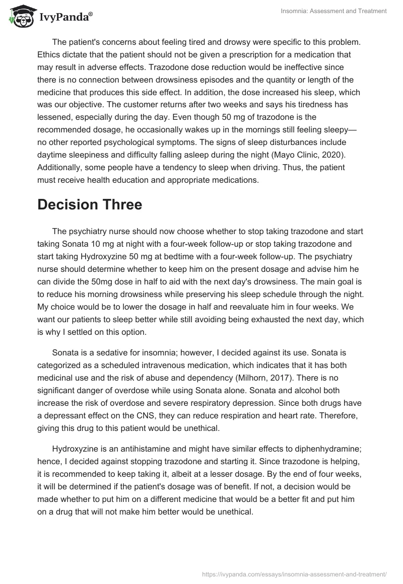 Insomnia: Assessment and Treatment. Page 3