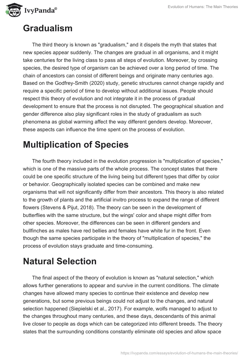 Evolution of Humans: The Main Theories. Page 2