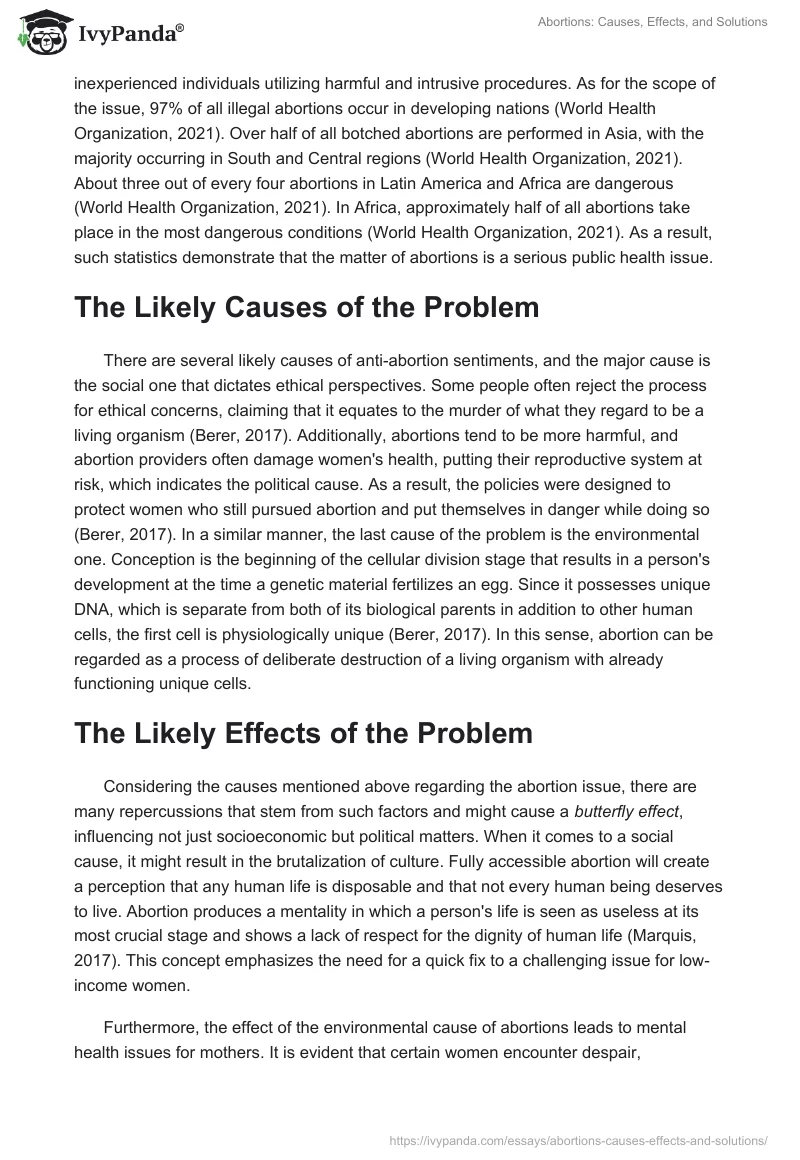 Abortions: Causes, Effects, and Solutions. Page 2