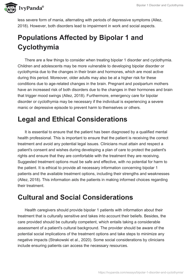 Bipolar 1 Disorder and Cyclothymia. Page 2