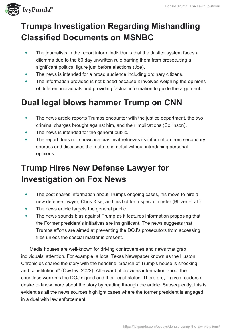 Donald Trump: The Law Violations. Page 2