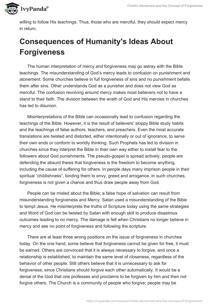 Christ's Atonement and the Concept of Forgiveness. Page 3