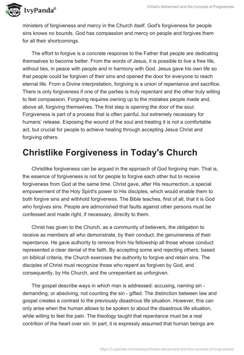 Christ's Atonement and the Concept of Forgiveness. Page 4