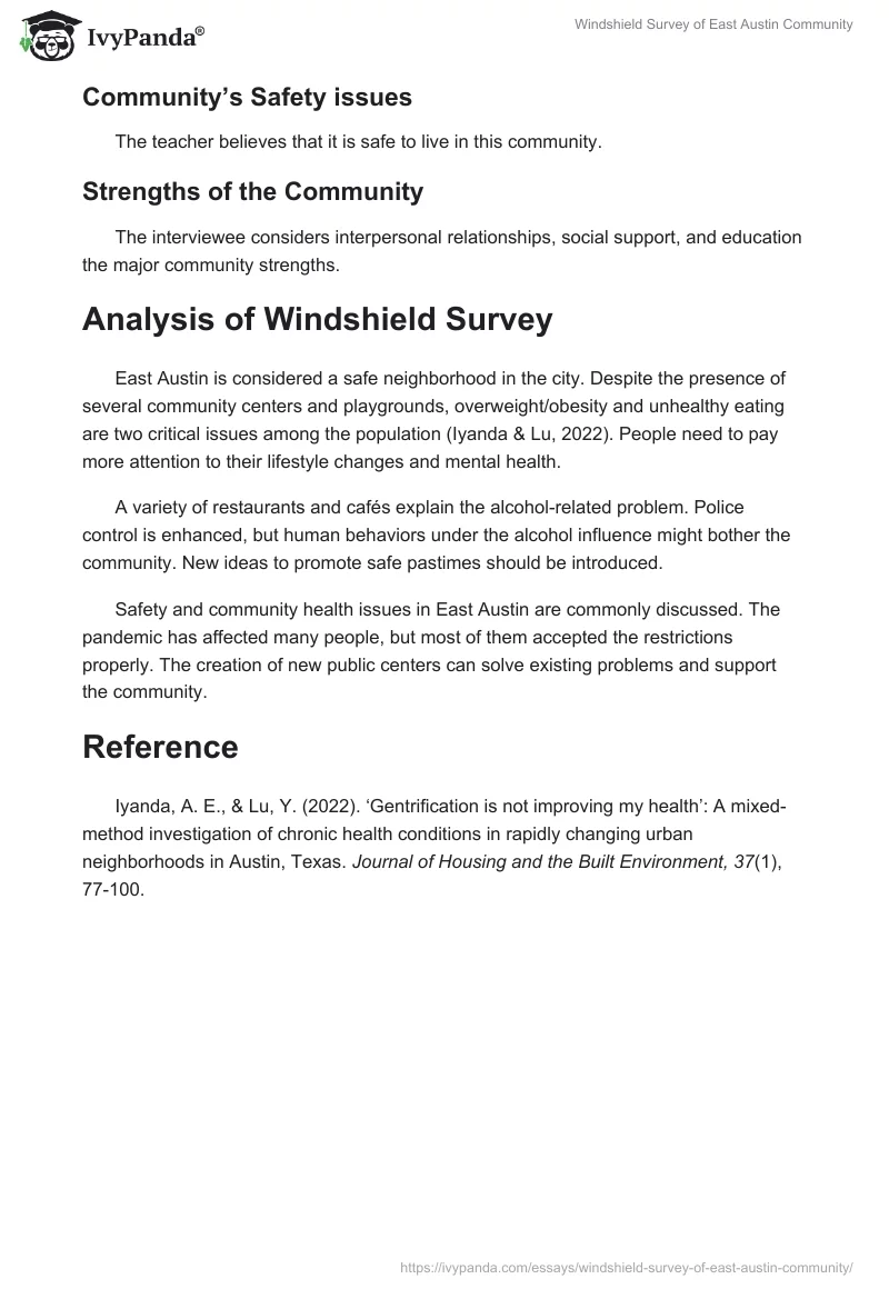 Windshield Survey of East Austin Community. Page 5