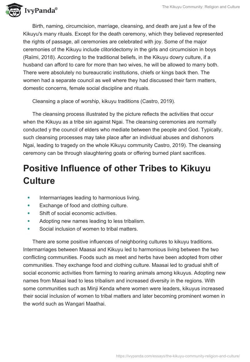 The Kikuyu Community: Religion and Culture. Page 3