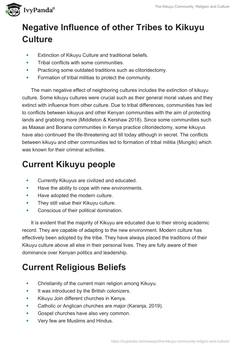 The Kikuyu Community: Religion and Culture. Page 4