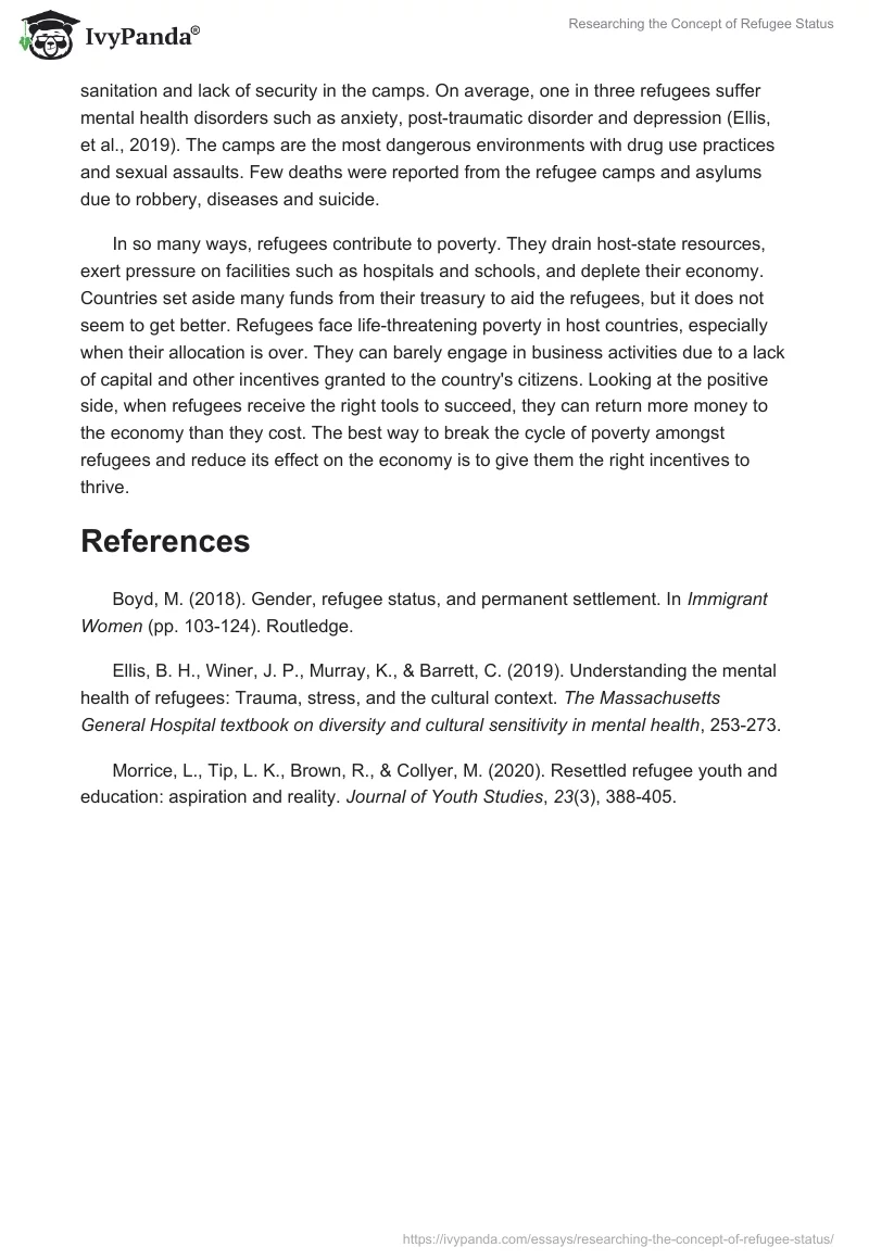 Researching the Concept of Refugee Status. Page 2