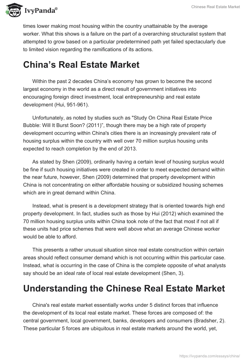 Chinese Real Estate Market. Page 2