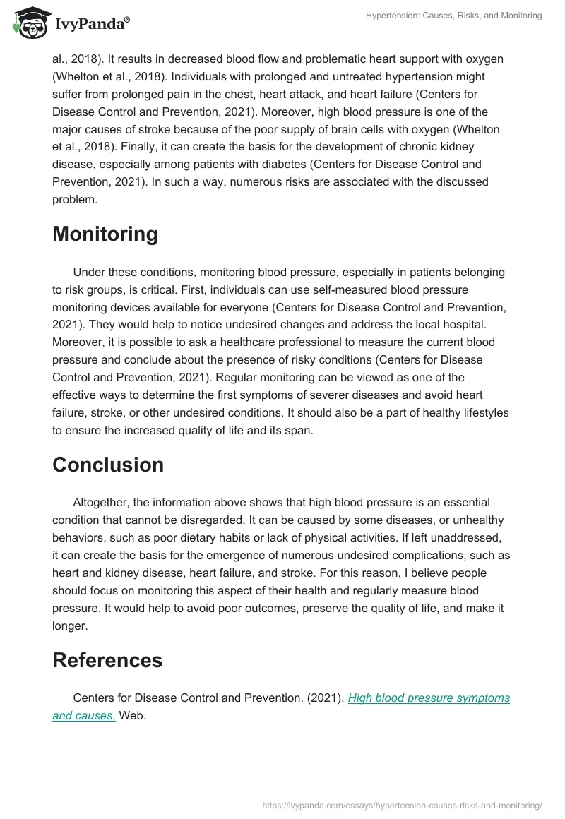 Hypertension: Causes, Risks, and Monitoring. Page 2